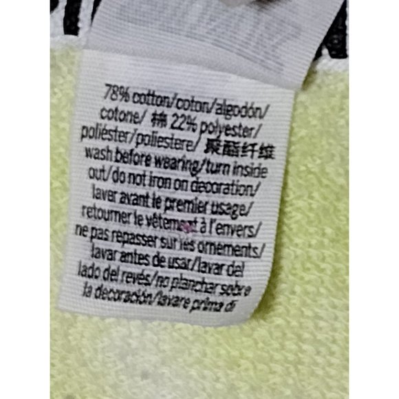 Pink Victoria's Secret Cropped Sweater Yellow Tie dye Size M‎ Terry Lined cutoff - Picture 6 of 7